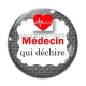Cabochon Verre - médecin qui déchire