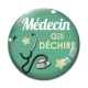 Cabochon Verre - médecin qui déchire