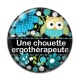 Cabochon Résine - une chouette ergothérapeute