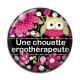 Cabochon Résine - une chouette ergothérapeute