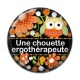 Cabochon Résine - une chouette ergothérapeute