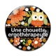 Cabochon Verre - une chouette ergothérapeute