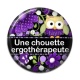 Cabochon Résine - une chouette ergothérapeute