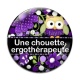 Cabochon Verre - une chouette ergothérapeute