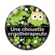 Cabochon Résine - une chouette ergothérapeute