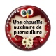 Cabochon Résine - une chouette auxiliaire de puériculture
