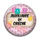 Cabochon Résine - auxiliaire de crèche