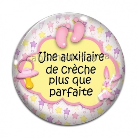 Cabochon Verre - une auxiliaire de crèche plus que parfaite