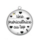 Pendentif Cabochon Argent - une puéricultrice au top