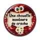 Cabochon Résine - une chouette auxiliaire de crèche