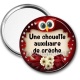 Miroir de poche - une chouette auxiliaire de crèche