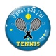 Cabochon Verre - j'peux pas j'ai tennis