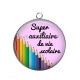 Pendentif Cabochon Argent - super auxiliaire de vie scolaire