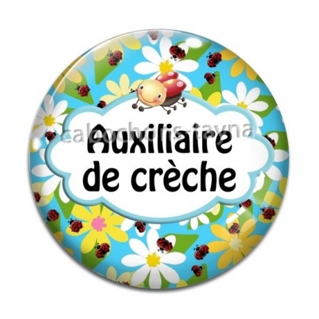 Cabochon Verre - auxiliaire de crèche