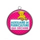 Pendentif Cabochon Argent - auxiliaire de puériculture qui déchire