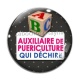 Cabochon Verre - auxiliaire de puériculture qui déchire