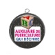 Pendentif Cabochon Argent - auxiliaire de puériculture qui déchire