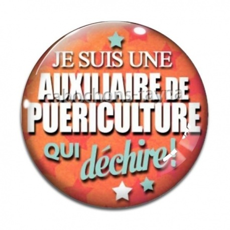 Cabochon Verre - auxiliaire de puériculture qui déchire