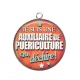 Pendentif Cabochon Argent - auxiliaire de puériculture qui déchire