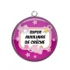 Pendentif Cabochon Argent - super auxiliaire de crèche