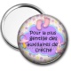Miroir de poche - pour la plus gentille des auxiliaires de crèche