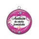 Pendentif Cabochon Argent - une auxiliaire de crèche formidable