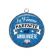 Pendentif Cabochon Argent - la femme parfaite est ambulancière