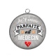 Pendentif Cabochon Argent - la femme parfaite est médecin
