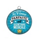 Pendentif Cabochon Argent - la femme parfaite est secrétaire médicale