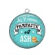 Pendentif Cabochon Argent - la femme parfaite est ASH