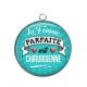Pendentif Cabochon Argent - la femme parfaite est chirurgienne