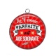 Pendentif Cabochon Argent - la femme parfaite est aide soignante