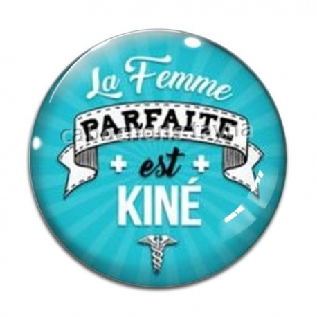 Cabochon Verre - la femme parfaite est kiné