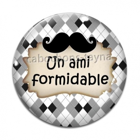 Cabochon Verre - un ami formidable