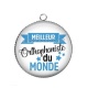Pendentif Cabochon Argent - meilleur orthophoniste du monde