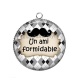 Pendentif Cabochon Argent - un ami formidable