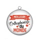Pendentif Cabochon Argent - meilleure orthophoniste du monde