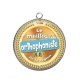 Pendentif Cabochon Argent - le meilleur orthophoniste - homme