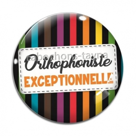 Cabochon Verre - orthophoniste exceptionnelle