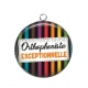 Pendentif Cabochon Argent - orthophoniste exceptionnelle