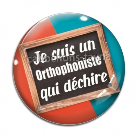 Cabochon Verre - je suis un orthophoniste qui déchire - homme