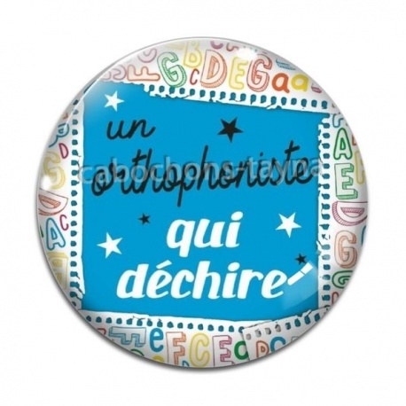 Cabochon Verre - un orthophoniste qui déchire - homme