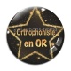 Cabochon Verre - orthophoniste en or