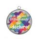 Pendentif Cabochon Argent - je suis une orthophoniste qui déchire