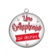 Pendentif Cabochon Argent - une orthophoniste qui déchire