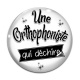 Cabochon Verre - une orthophoniste qui déchire