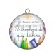 Pendentif Cabochon Argent - je suis une orthophoniste qui déchire