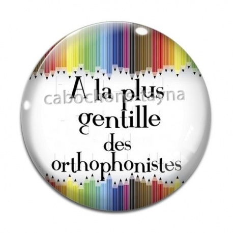 Cabochon Verre - a la plus gentille des orthophonistes
