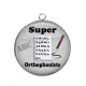 Pendentif Cabochon Argent - super orthophoniste