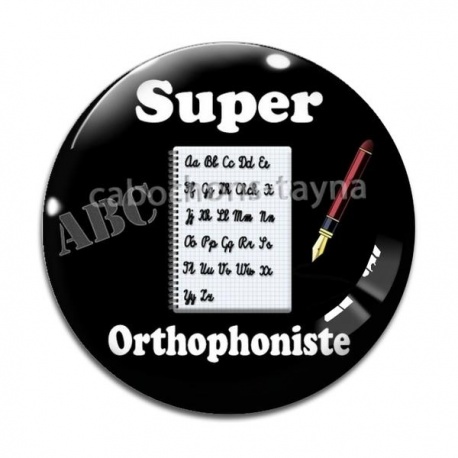 Cabochon Verre - super orthophoniste